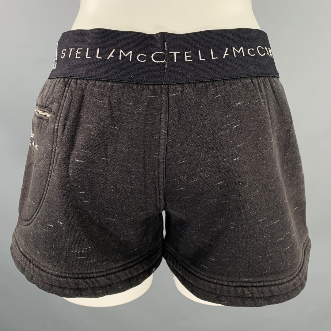 STELLA McCARTNEY Size S Black White Cotton Polyester Elastic Waistband Shorts
