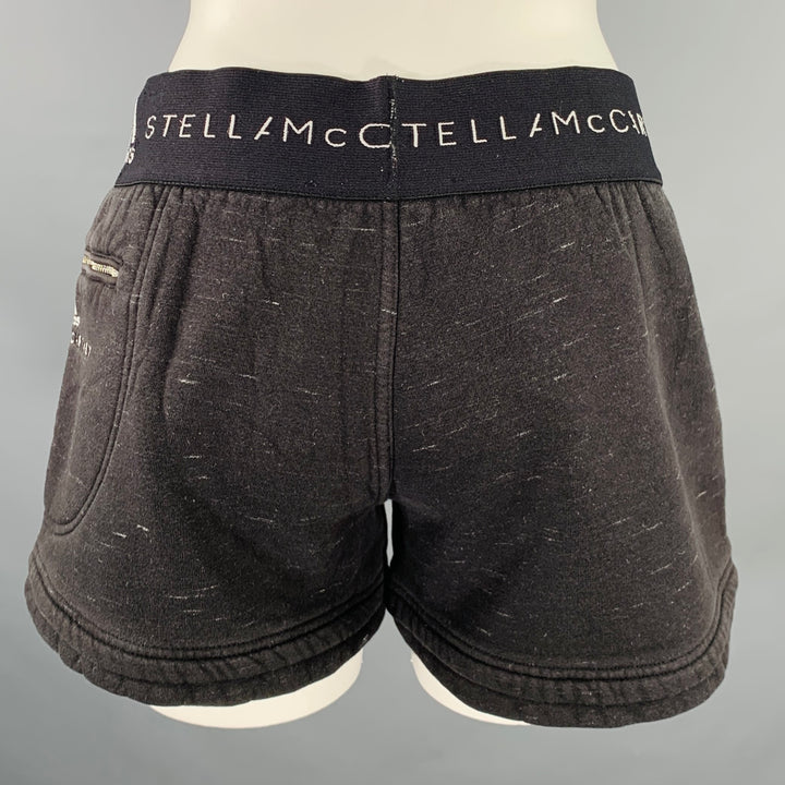 STELLA McCARTNEY Size S Black White Cotton Polyester Elastic Waistband Shorts