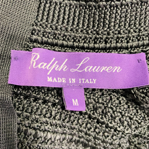 RALPH LAUREN COLLECTION Size M Black Silk Blend Beaded Sleeveless Casual Top