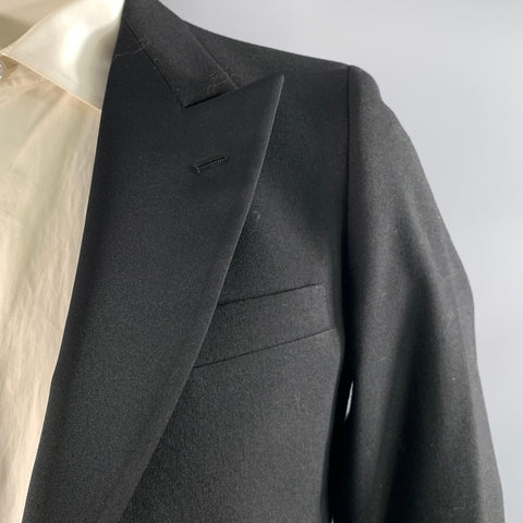 DIMENSIONS Chest Size 40 Black Solid Wool Tuxedo 34 29 Suit