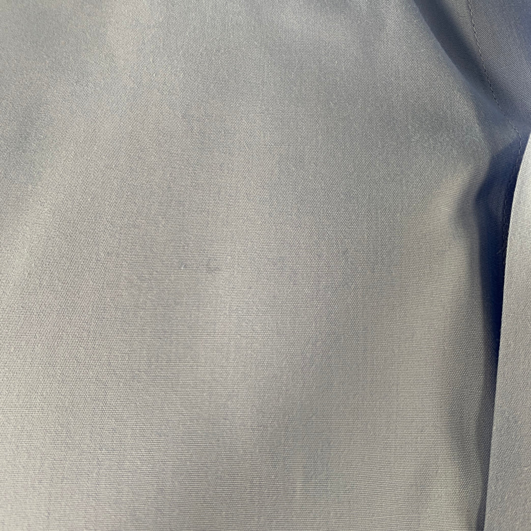 TURNBULL & ASSER Size L Blue Cotton French Cuff Long Sleeve Shirt