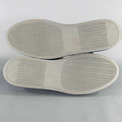 COMMON PROJECTS Size 10 Grey Leather Low Top Sneakers