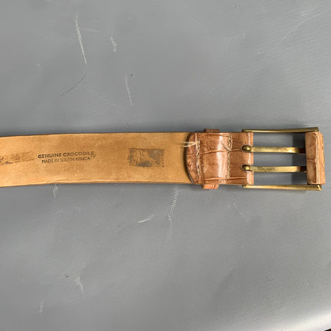WILKES BASHFORD Tan Crocodile Belt