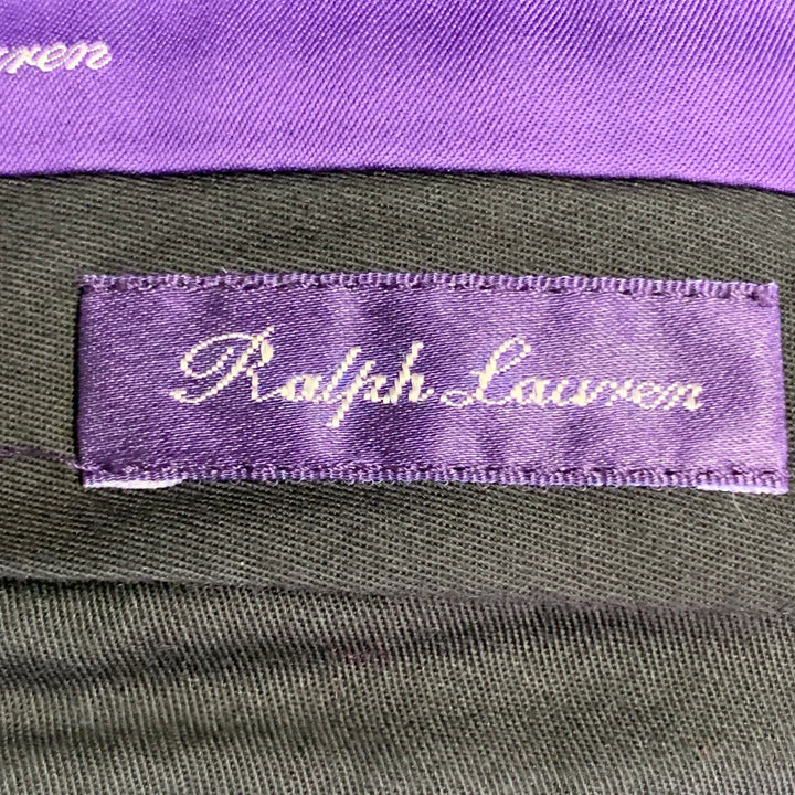 RALPH LAUREN Size 38 Grey Charcoal Pinstripe Wool Cashmere Zip Fly Dress Pants
