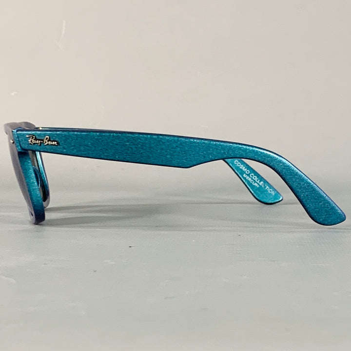 RAY-BAN COSMO COLLECTION One Size Blue Glitter Acetate Mirrored Sunglasses