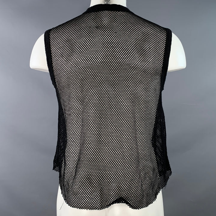 ZADIG & VOLTAIRE Size S Black Mesh Henley Vest