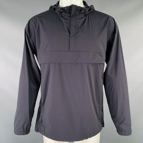 THEORY Size S Black Nylon Blend Zip Pockets Jacket