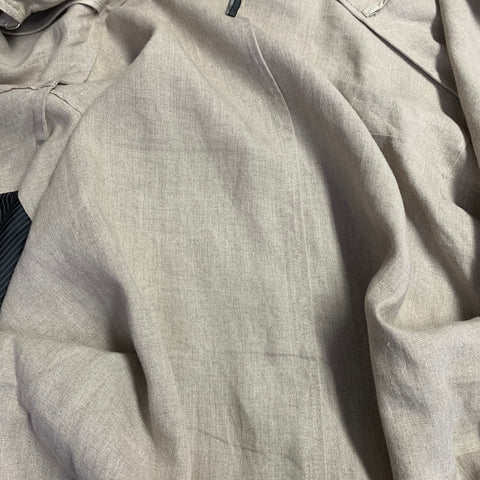 DIOR HOMME SS12 Taille 34 Trench-coat en lin beige à boutons cachés