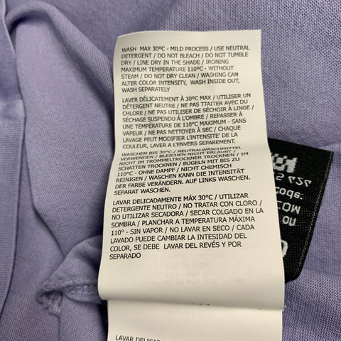 STONE ISLAND Size L Purple Cotton Logo Half Placket Polo