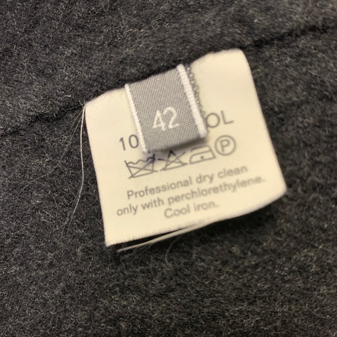 MICHAEL KORS Size 42 Grey Charcoal Textured Wool Notch Lapel Jacket