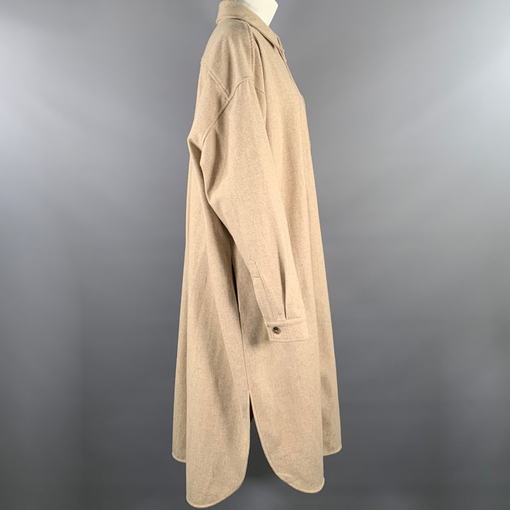 THE FRANKIE SHOP Size XS/S Brown Modacrylic Blend Faux Fur Notch Lapel Coat