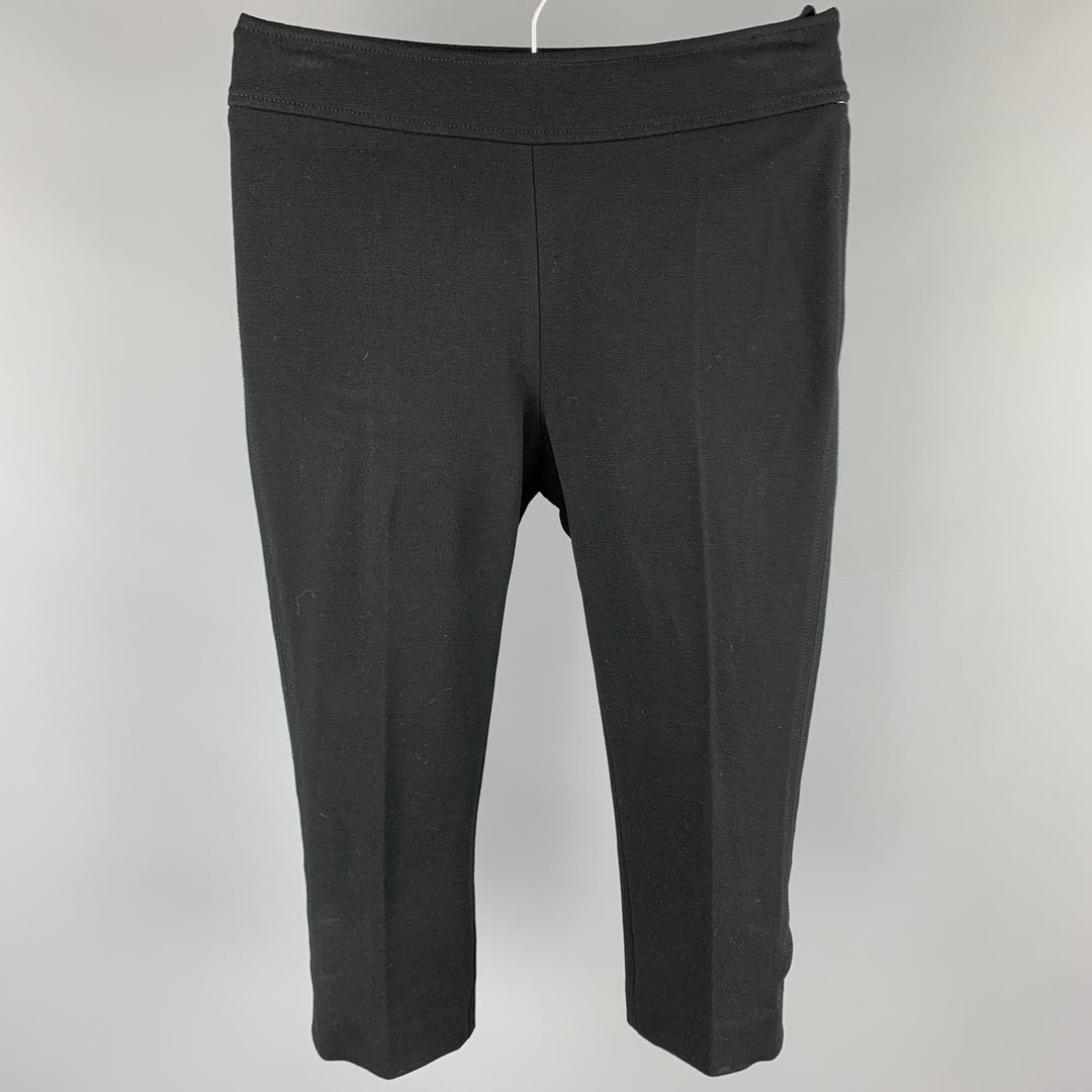 PAUL SMITH Size 4 Black Jersey Cropped Leggings