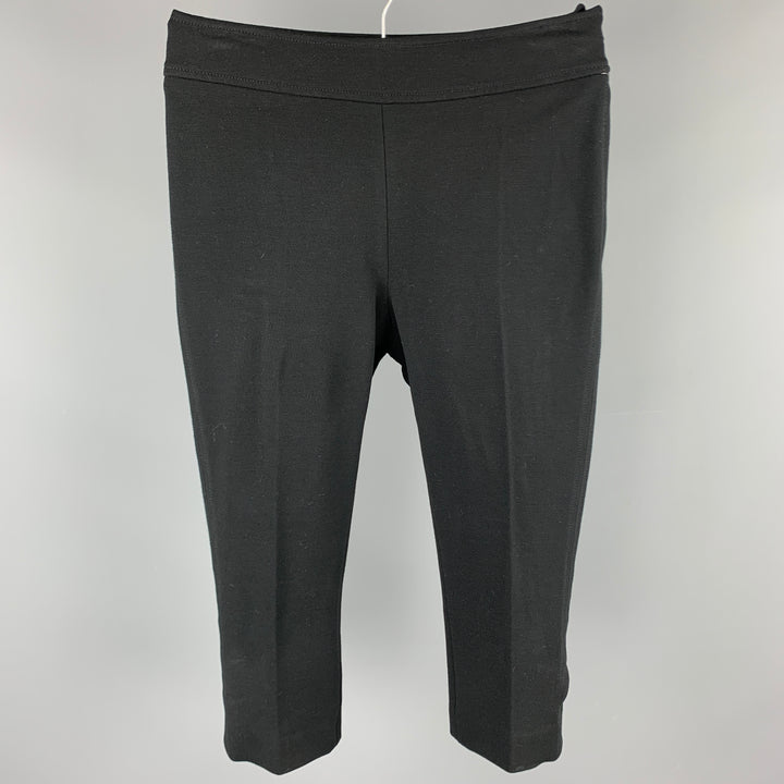 PAUL SMITH Size 4 Black Jersey Cropped Leggings