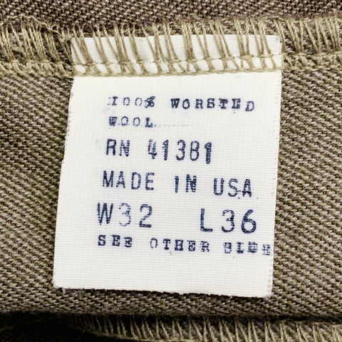 POLO by RALPH LAUREN Size 32 Brown Taupe Twill Wool Pleated Dress Pants