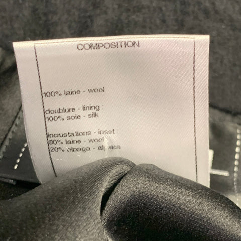 CHANEL Pre-Fall 2015 Size 10 Black Gold Wool Waffle Notch Lapel Jacket