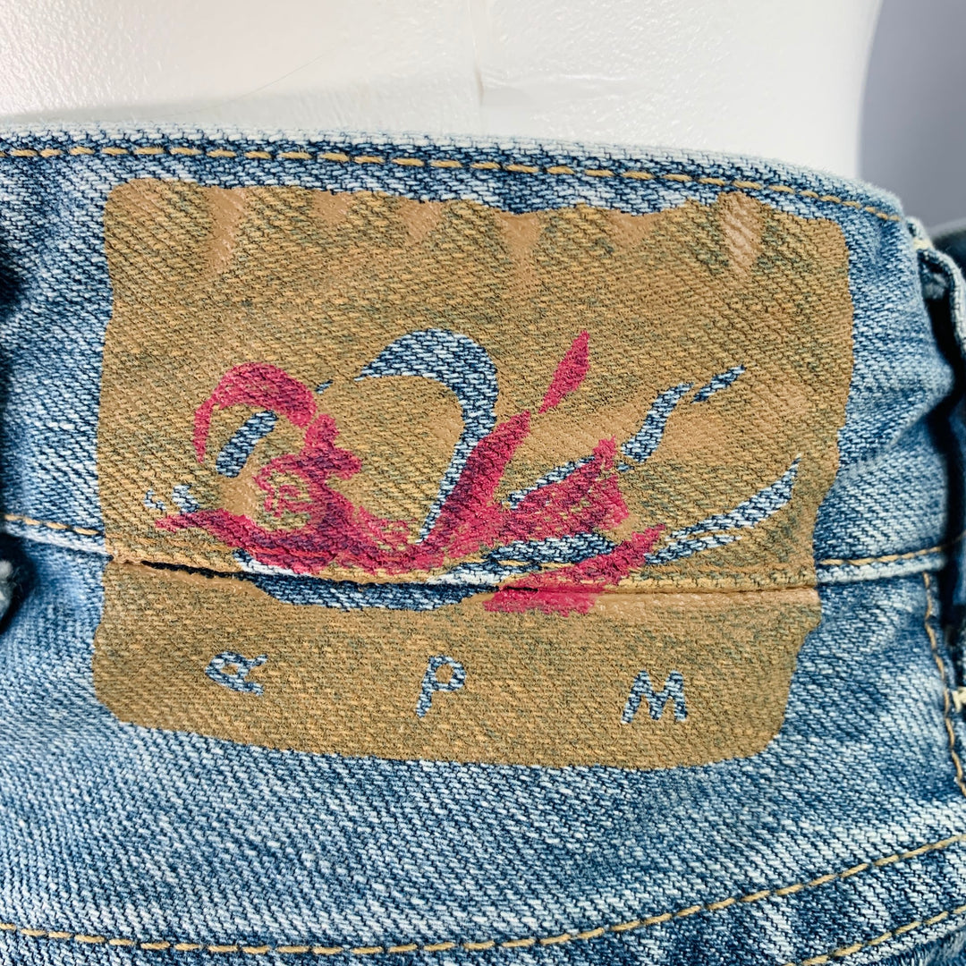 45rpm Size 30 Blue Cotton Distressed Selvedge Jeans