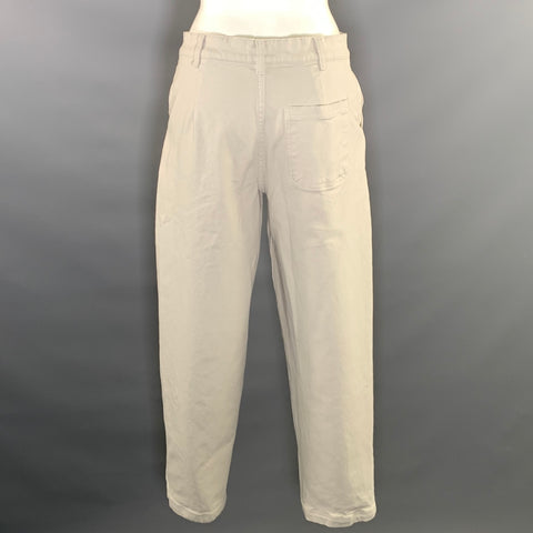 SUNSPEL Size XS Cream Cotton Tapered Casual Pants