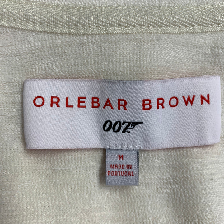 ORLEBAR BROWN Size M Beige Terrycloth Cotton 2 Pockets Short Sleeve Shirt