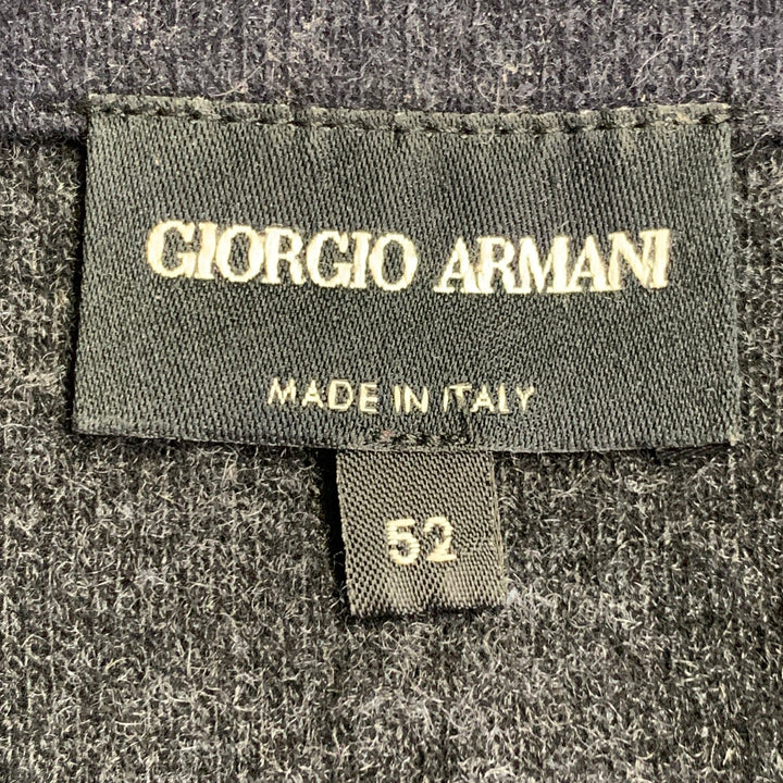 GIORGIO ARMANI Size 42 Navy Cashmere Blend Asymmetrical Zip Up Cardigan