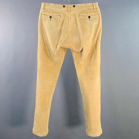 RRL by RALPH LAUREN Size 32 Tan Corduroy Cotton Straight Casual Pants