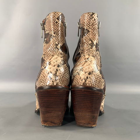 SYRO Size 9 Brown Tan Snake Polyurethane Chelsea Boots