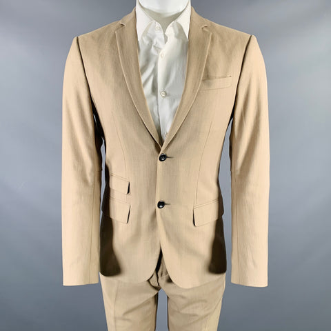 FILIPPA K Size 36 Khaki Polyester Blend Notch Lapel Suit