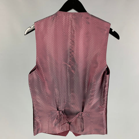 DOLCE & GABBANA Size 34 Burgundy Silk Buttoned Vest