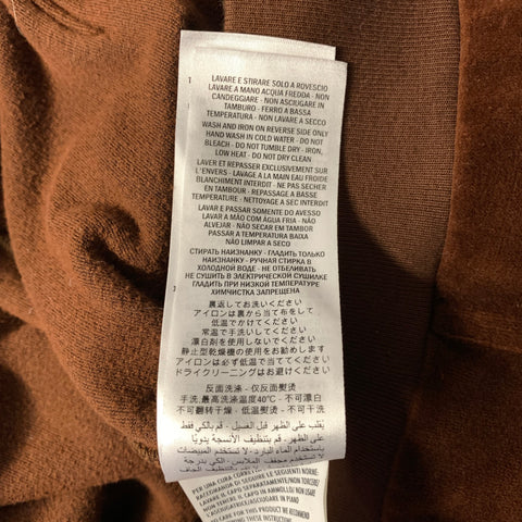 GUCCI Size S Brown Yellow Cotton Blend Logo Hooded Pullover