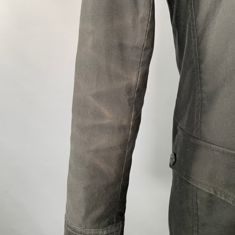 TAKEO KIKUCHI Size L Black Cotton Zip Up Coat