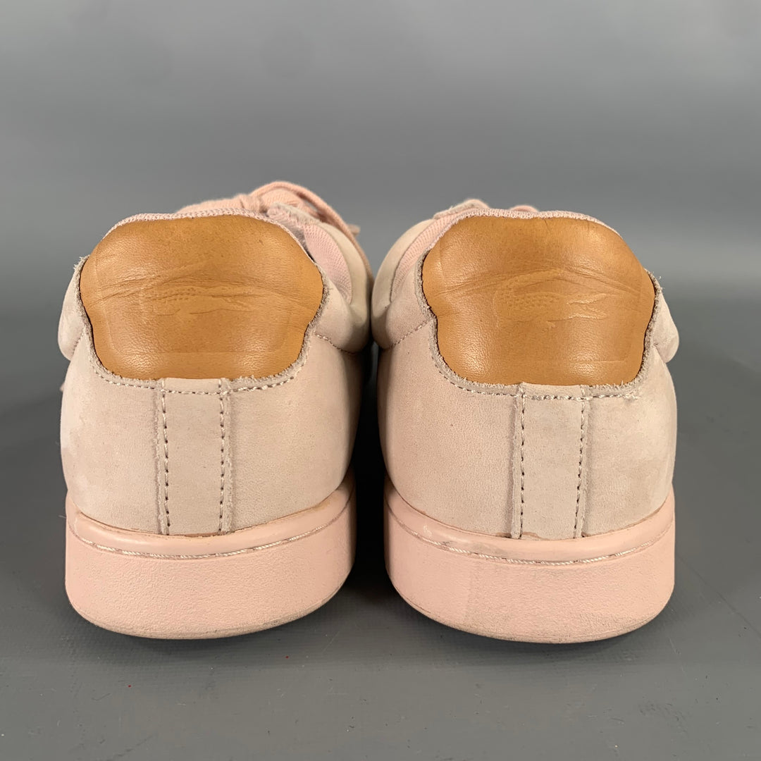 LACOSTE Size 10.5 Pink Camel Leather Sneakers