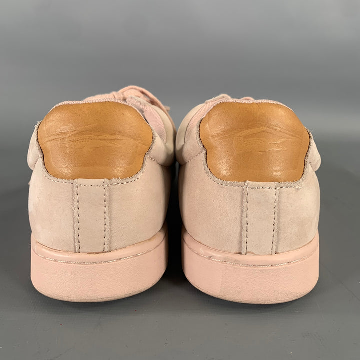 LACOSTE Size 10.5 Pink Camel Leather Sneakers