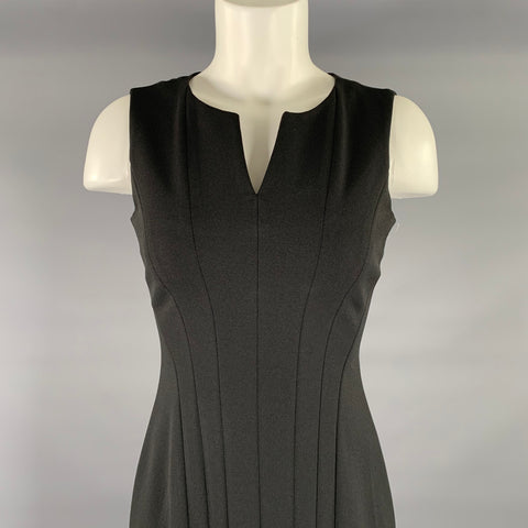 CALVIN KLEIN Size 2 Black Polyester Blend Sleeveless Dress
