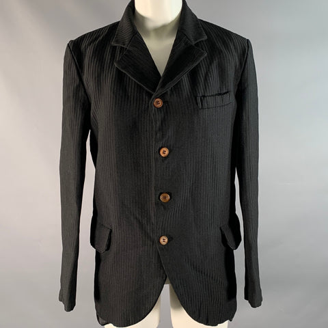 COMME des GARCONS Size M Black Polyester Straps Jacket