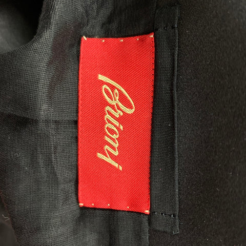 BRIONI Size 10 Black Wool Notch Lapel Cropped Jacket Blazer