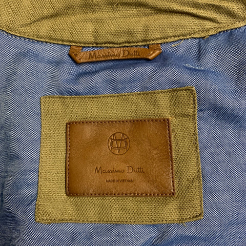 MASSIMO DUTTI Size M Tan Linen Blend Worker Jacket