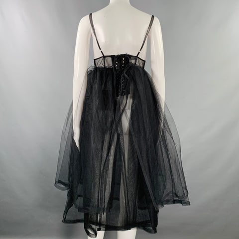 NOIR KEI NINOMIYA FW22 Size XS Black Polyamide Corset Skirt