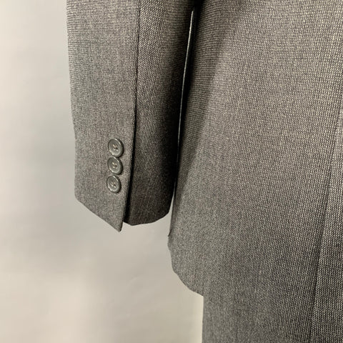 LOVA Size 44 Grey Wool Blend Single Button Notch Lapel Suit