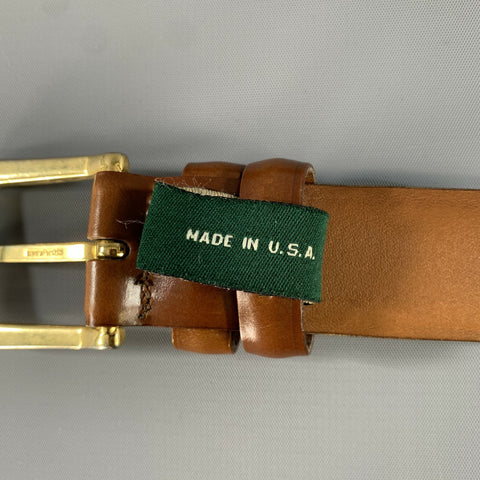 COLE HAAN Size 45 Brown Cognac Leather Belt