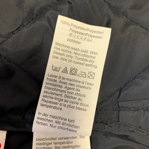 J CREW Chest Size L Navy Quilted Polyester Notch Lapel Sport Coat