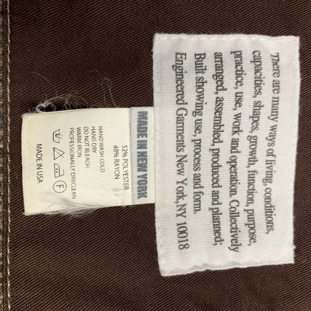 ENGINEERED GARMENTS Size S Taupe Brown Herringbone Peak Lapel Jacket