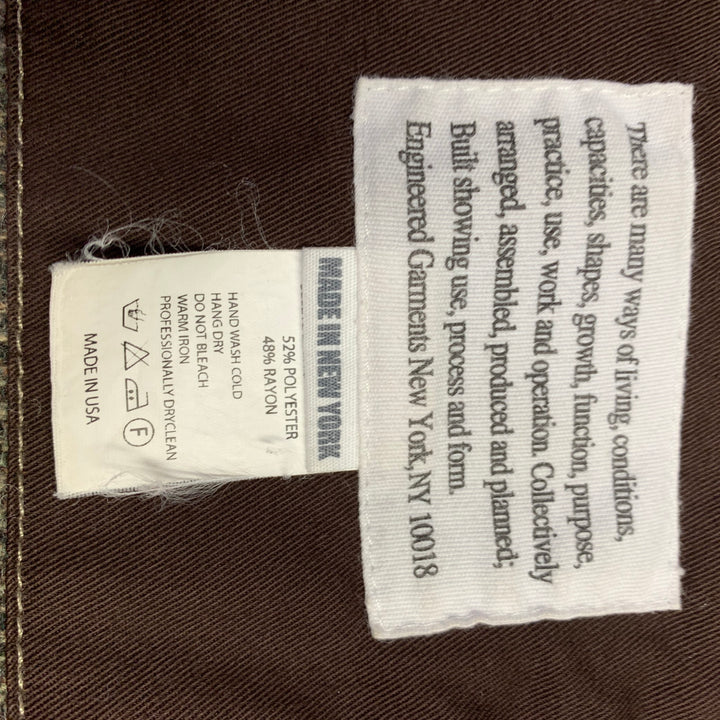 ENGINEERED GARMENTS Size S Taupe Brown Herringbone Peak Lapel Jacket