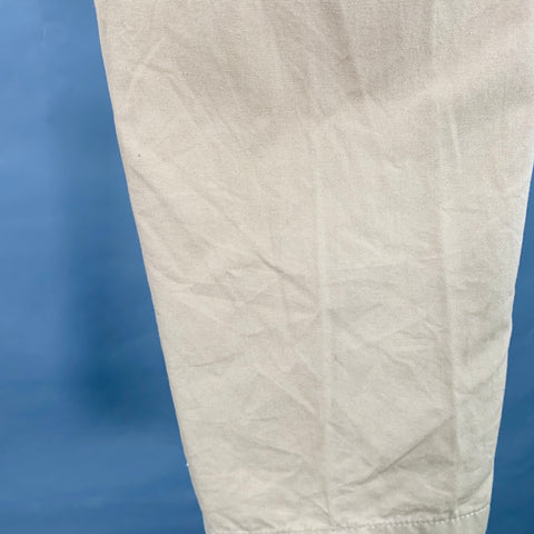 RALPH LAUREN Size 32 Khaki Wrinkled Cotton Flat Front Casual Pants