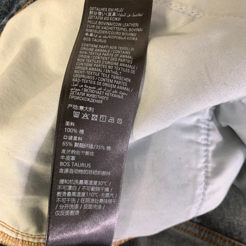 BALENCIAGA Size 26 Blue Polyester Cotton Wide Leg Jeans