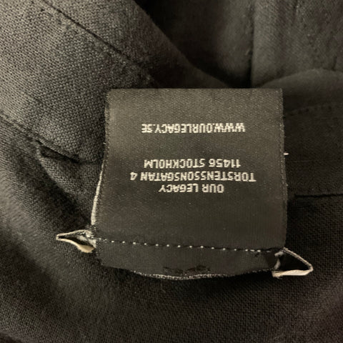 OUR LEGACY Size M Black Linen Cotton & Silk Button Up Long Sleeve Shirt
