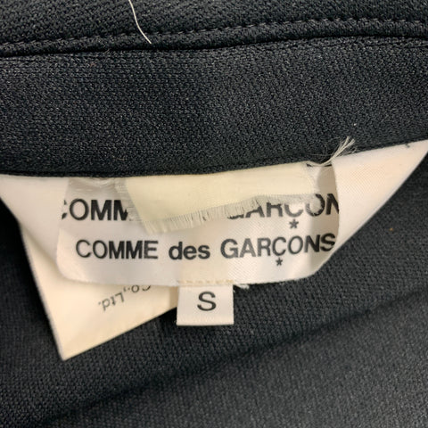 COMME des GARCONS Chaqueta asimétrica lisa de poliéster negro talla S