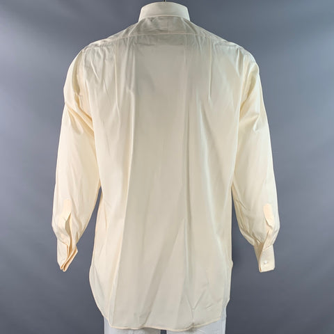 TURNBULL & ASSER Size L Beige Cotton French Cuff Long Sleeve Shirt