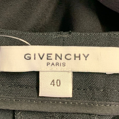 GIVENCHY Size 8 Black Acetate Blend Silk Double Layer Dress Pants