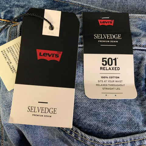 LEVI'S Size 34 Blue Cotton Relaxed Jeans