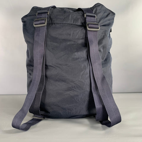 Y-3 Size One Size Navy Solid Nylon Backpack Bags