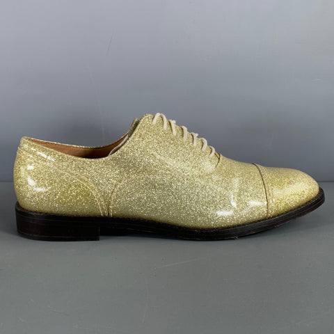 MARC JACOBS Size 10 Gold Leather Metallic Lace Up Laces
